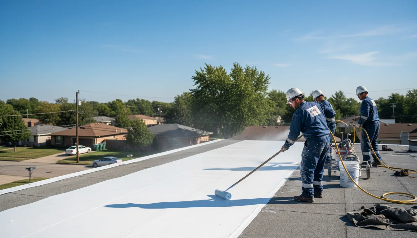 Commercial roof coating in Roberta, GA near me